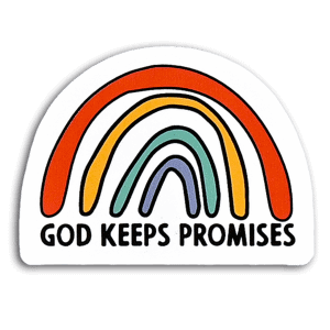 God Keeps Promises Rainbow Sticker