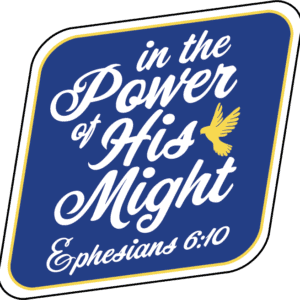 In the Power of His Might Sticker