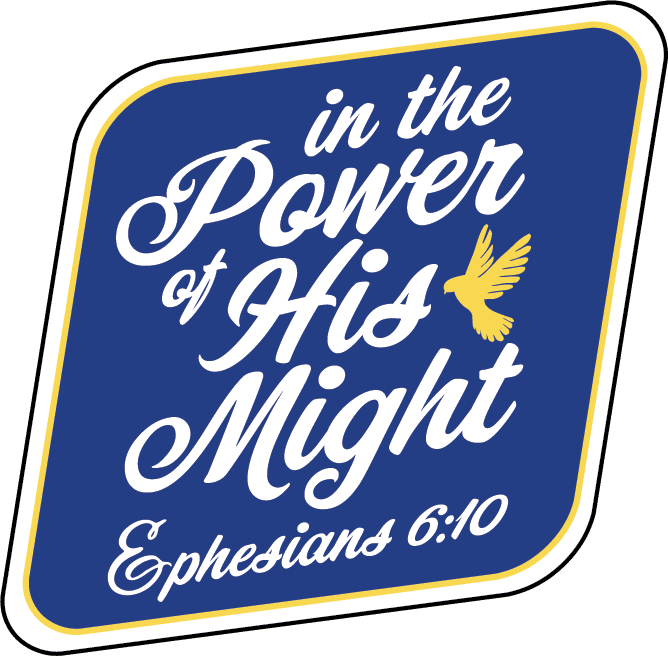 In the Power of His Might Sticker